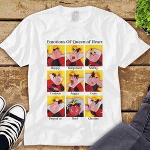 Disney Emotions Of Queen Of Heart Unisex Tee Adult T-shirt Kid Shirt